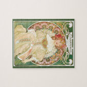 Vintages Jugendstil, Champenois von Alphonse Mucha Puzzle (Horizontal)