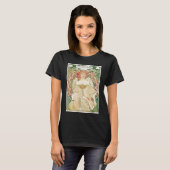 Vintages Jugendstil, Champenois von Alphonse Mucha T-Shirt (Vorne ganz)