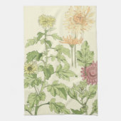 Vintages Jugendstil, Chrysanthemen im Garten Geschirrtuch (Vertikal)