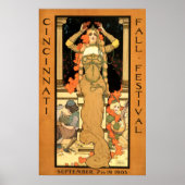 Vintages Jugendstil Cincinnati Fest Poster (Vorne)
