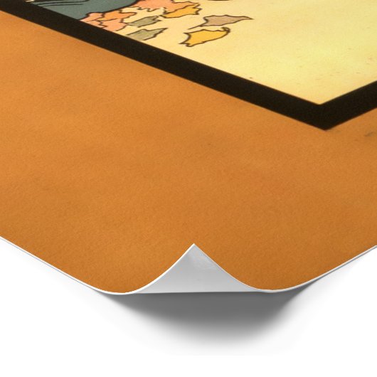 Vintages Jugendstil Cincinnati Fest Poster (Ecke)