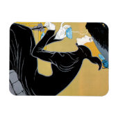 Vintages Jugendstil, Dame Drinking Marco Polo Tee Magnet (Horizontal)