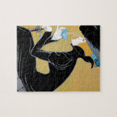 Vintages Jugendstil, Dame Drinking Marco Polo Tee Puzzle (Horizontal)