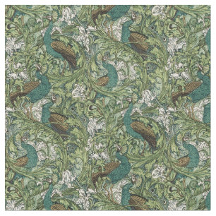 Vintages Jugendstil Das Pfauengarten-Muster Stoff
