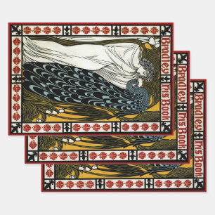 Vintages Jugendstil: Der Kuss von William Bradley Geschenkpapier Set