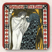 Vintages Jugendstil: Der Kuss von William Bradley Getränkeuntersetzer (Vorderseite)