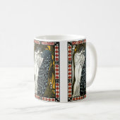 Vintages Jugendstil: Der Kuss von William Bradley Kaffeetasse (VorderseiteRechts)