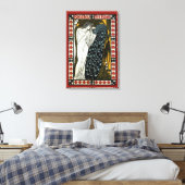 Vintages Jugendstil: Der Kuss von William Bradley Leinwanddruck (Insitu (Schlafzimmer))