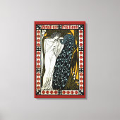 Vintages Jugendstil: Der Kuss von William Bradley Leinwanddruck (Vorderseite)