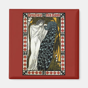 Vintages Jugendstil: Der Kuss von William Bradley Magnet