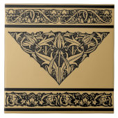 Vintages Jugendstil-Design Fliese (Vorderseite)