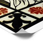 Vintages Jugendstil Dieser Kuss, Frau mit Pfau Poster (Ecke)