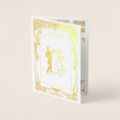 Vintages Jugendstil-Einladung Folienkarte (Vorderseite)