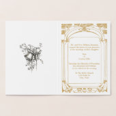 Vintages Jugendstil-Einladung Folienkarte (Innenseite)