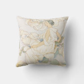 Vintages Jugendstil Elegante Lady Kissen (Rückseite)