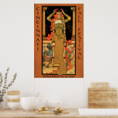 Vintages Jugendstil-Festival Cincinnati Kunstfesti Poster (Küche)