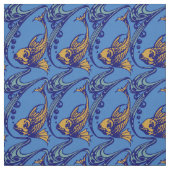 Vintages Jugendstil-Fischmuster Stoff (Muster)