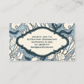 Vintages Jugendstil-Floral Irische Blume Muster Visitenkarte (Rückseite)