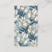 Vintages Jugendstil-Floral Irische Blume Muster Visitenkarte (Rückseite)