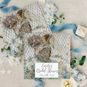 Vintages Jugendstil Florenz Brautparty Rezept Notizblock