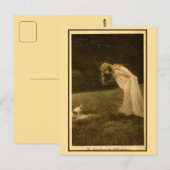 Vintages Jugendstil-Foto Geburtstag, Nymphe Postkarte (Vorne/Hinten)