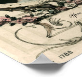 Vintages Jugendstil-Foto "Nungue" Vorlage Poster (Ecke)