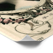 Vintages Jugendstil-Foto "Nungue" Vorlage Poster (Ecke)