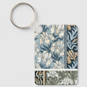 Vintages Jugendstil, Garten Iris Blume Schlüsselanhänger (Vorderseite)