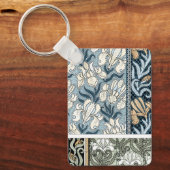 Vintages Jugendstil, Garten Iris Blume Schlüsselanhänger (Vorderseite)