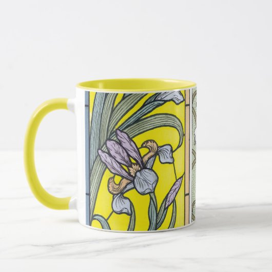 Vintages Jugendstil, Garten Iris Blume Tasse (Links)