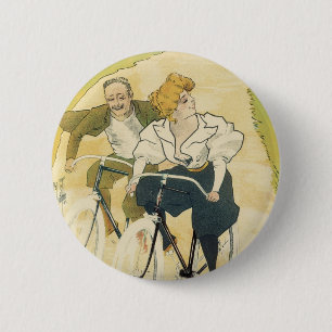 Vintages Jugendstil, Gladiatorräder Button