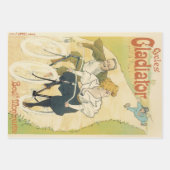 Vintages Jugendstil, Gladiatorräder Geschenkpapier Set (Vorderseite)