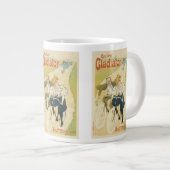 Vintages Jugendstil, Gladiatorräder Jumbo-Tasse (Vorderseite Rechts)
