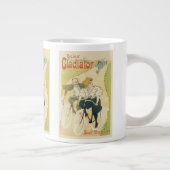 Vintages Jugendstil, Gladiatorräder Jumbo-Tasse (Rechts)