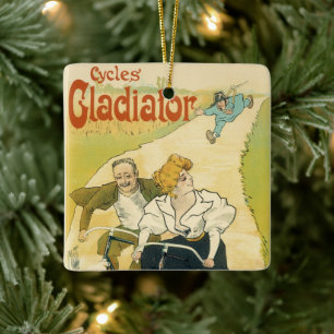 Vintages Jugendstil, Gladiatorräder Keramikornament