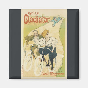 Vintages Jugendstil, Gladiatorräder Magnet