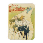 Vintages Jugendstil, Gladiatorräder Magnet (Vertikal)