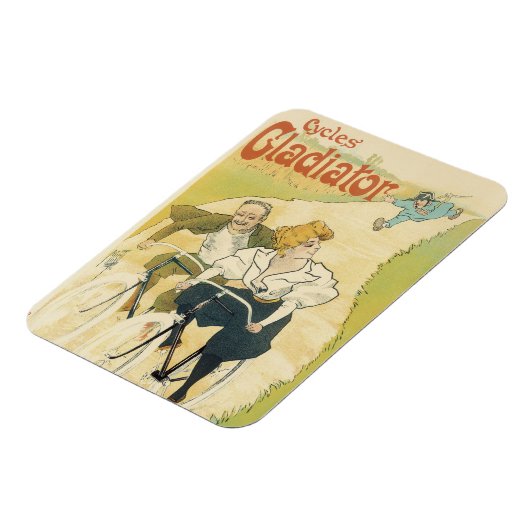 Vintages Jugendstil, Gladiatorräder Magnet (Linke Seite)