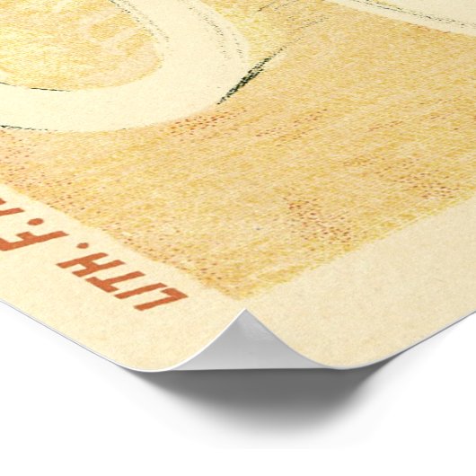 Vintages Jugendstil, Gladiatorräder Poster (Ecke)