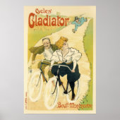 Vintages Jugendstil, Gladiatorräder Poster (Vorne)