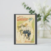 Vintages Jugendstil, Gladiatorräder Postkarte (Stehend Vorderseite)