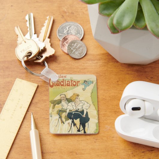Vintages Jugendstil, Gladiatorräder Schlüsselanhänger (Schreibtisch)