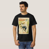 Vintages Jugendstil, Gladiatorräder T-Shirt (Vorne ganz)