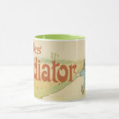 Vintages Jugendstil, Gladiatorräder Tasse (Zentrum)