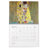 Vintages Jugendstil, Gustav Klimt Kunst Kalender (Feb 2027)