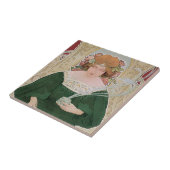 Vintages Jugendstil Helm Kacao von Privat Livemont Fliese (Seite)