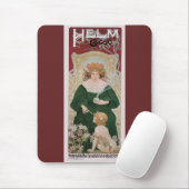 Vintages Jugendstil Helm Kacao von Privat Livemont Mousepad (Mit Mouse)