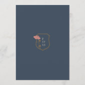 Vintages Jugendstil-Hochzeitmenü Menükarte (Rückseite)