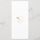 Vintages Jugendstil-Hochzeitmenü Menükarte (Rückseite)