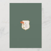 Vintages Jugendstil-Hochzeitmenü Menükarte (Rückseite)